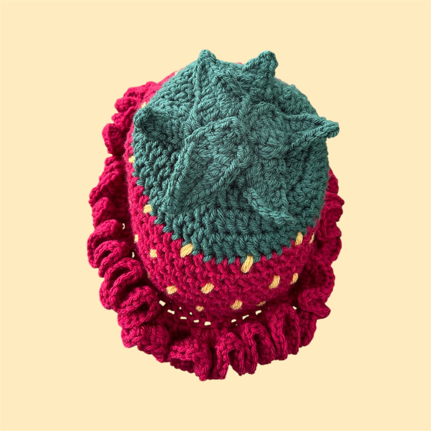 Strawberry ruffle hat