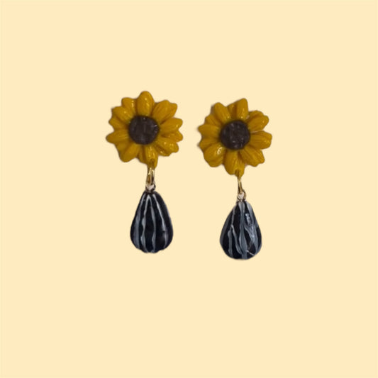 Sunflower Seed Earrings