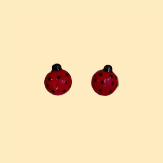 Ladybug stud earrings/pins